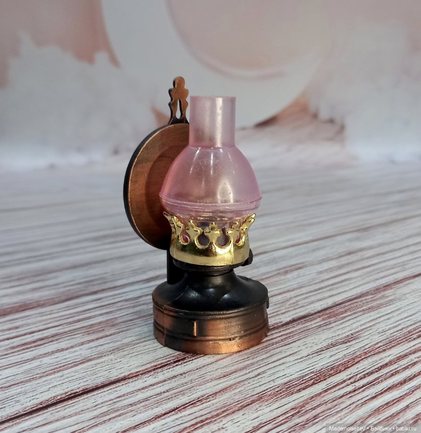 Масляная ретро лампа — Миниатюра для кукол (фото 5)