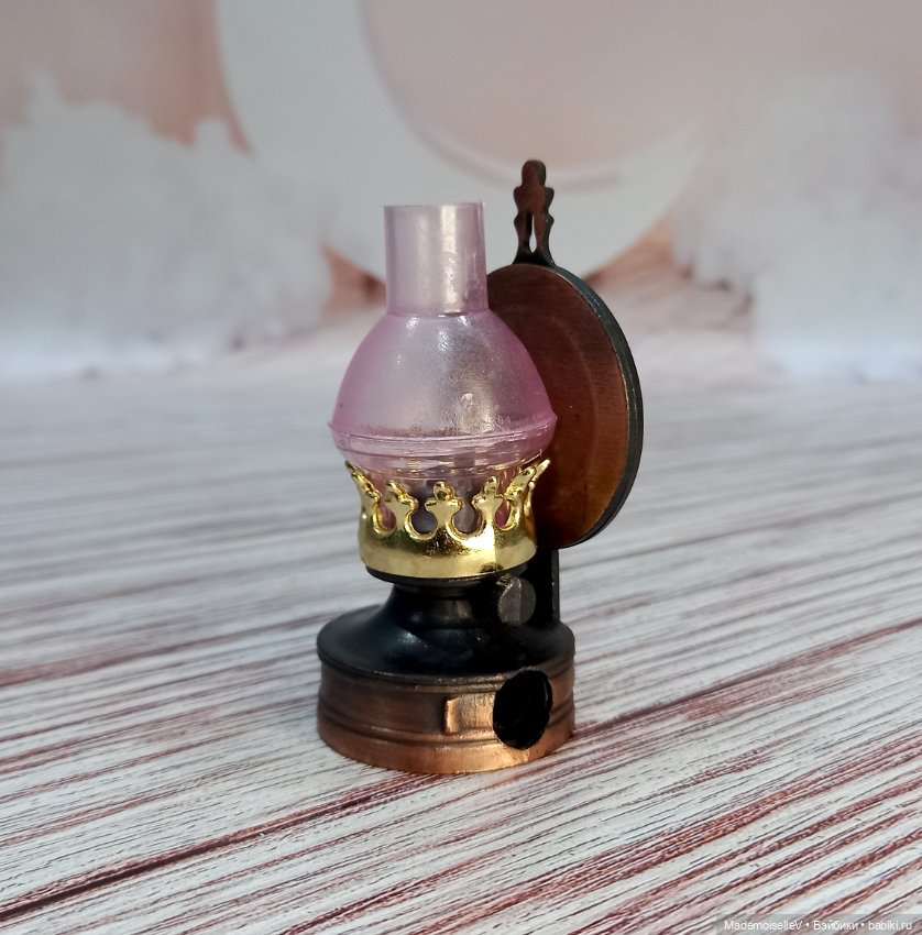 Масляная ретро лампа — Миниатюра для кукол (фото 6)