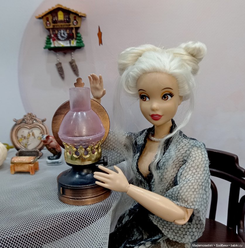 Масляная ретро лампа — Миниатюра для кукол (фото 8)