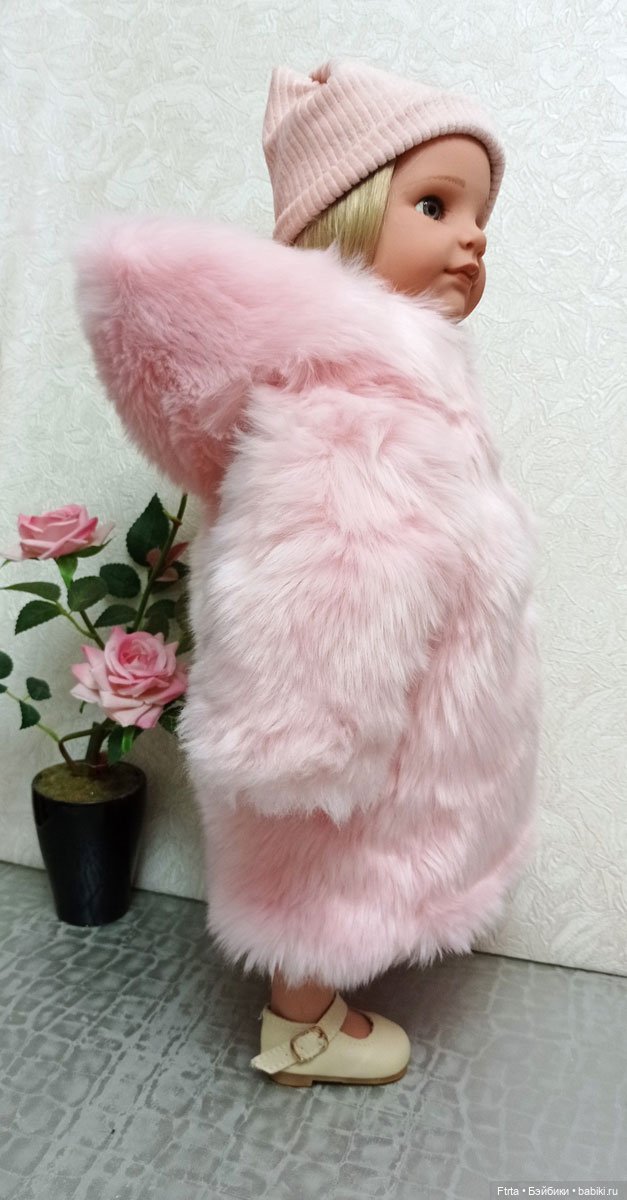 Розовая шубка для кукол Готц (фото 2)