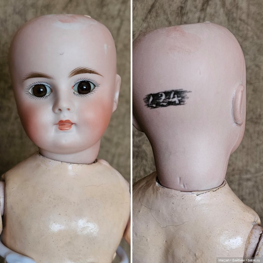 Ранняя антикварная малышка от Bahr&Proschild 224молд, закрытый рот