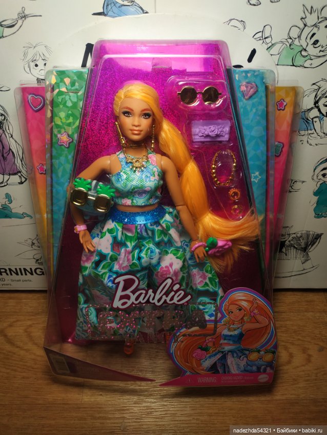 Барби Экстра Fancy в цветочном платье. 2022 год (2)