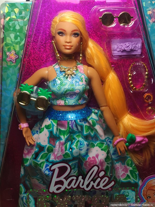 Барби Экстра Fancy в цветочном платье. 2022 год (2) (фото 2)