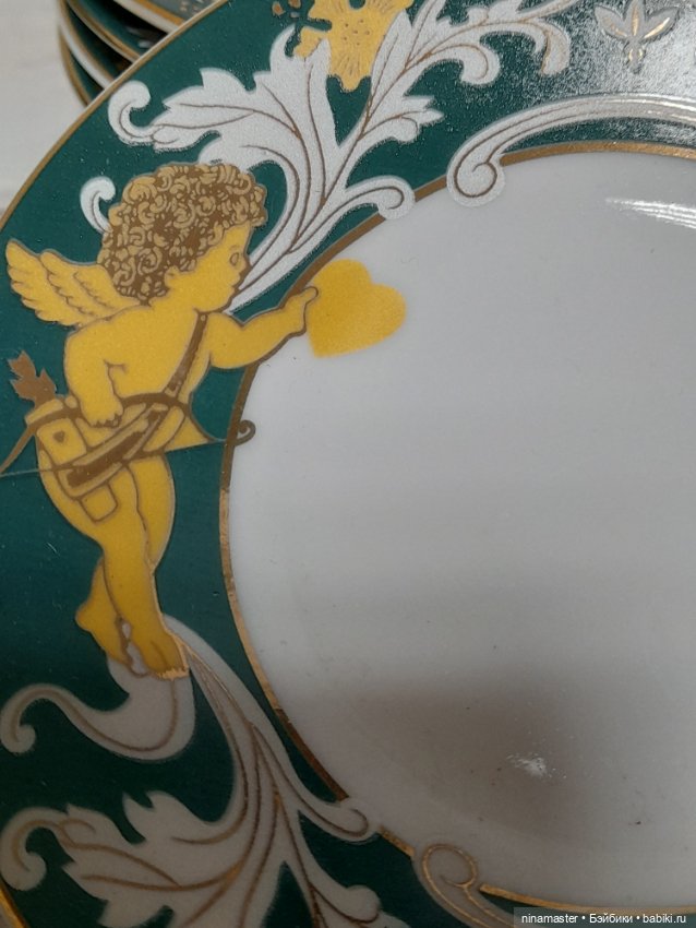 Чашечки и блюдца с ангелами для больших кукол (фото 9)