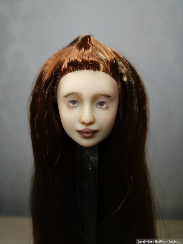Роспись и прошивка головушки barbie барби (фото 7)