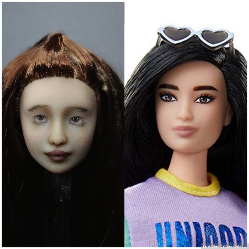 Роспись и прошивка головушки barbie барби