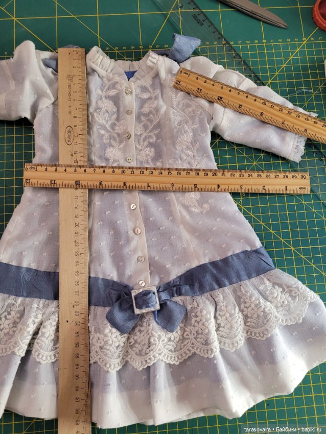 Хлопковое платье для куклы 62-65 см (фото 8)
