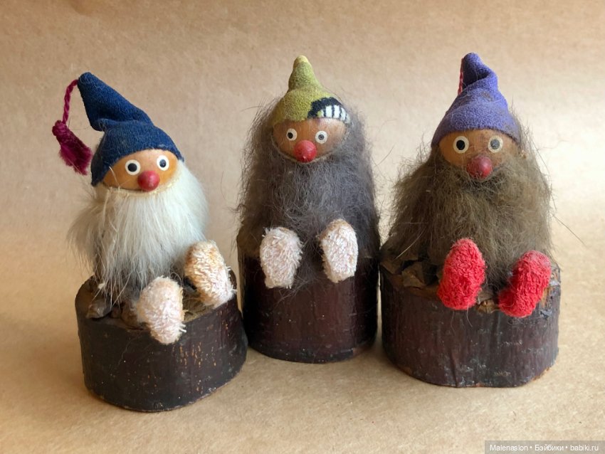 Гномики на пеньке — Винтажные куклы и игрушки детства