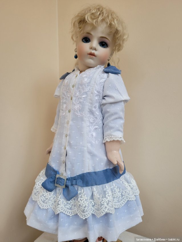 Хлопковое платье для куклы 62-65 см (фото 2)