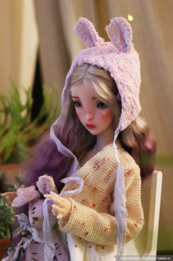 Шапочка зайка — Одежда для BJD (фото 2)