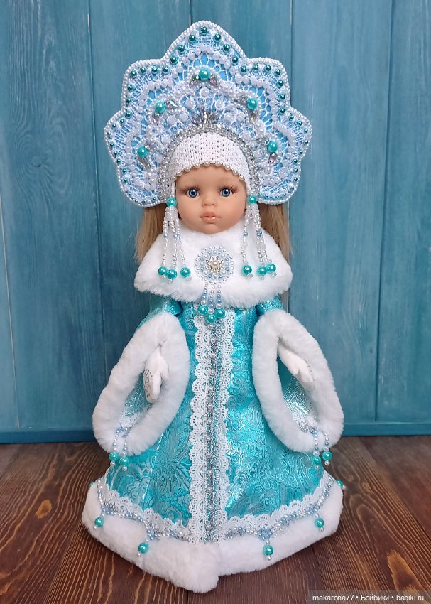 Костюм "Снегурочка в кокошнике" для кукол Паола Рейна 32 см (фото 2)