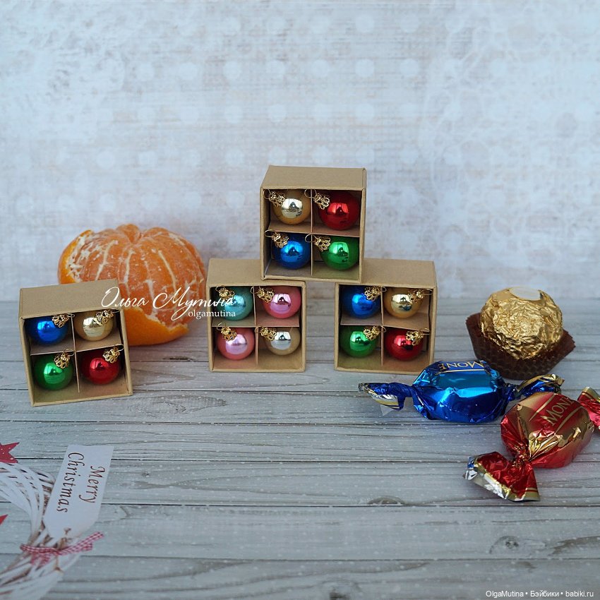 Ёлочные игрушки - шары 1:6 (4 шт) (фото 10)