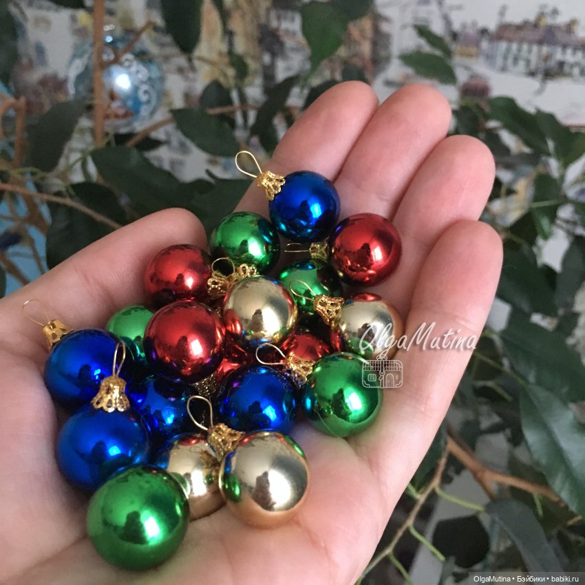 Ёлочные игрушки - шары 1:6 (4 шт) (фото 3)