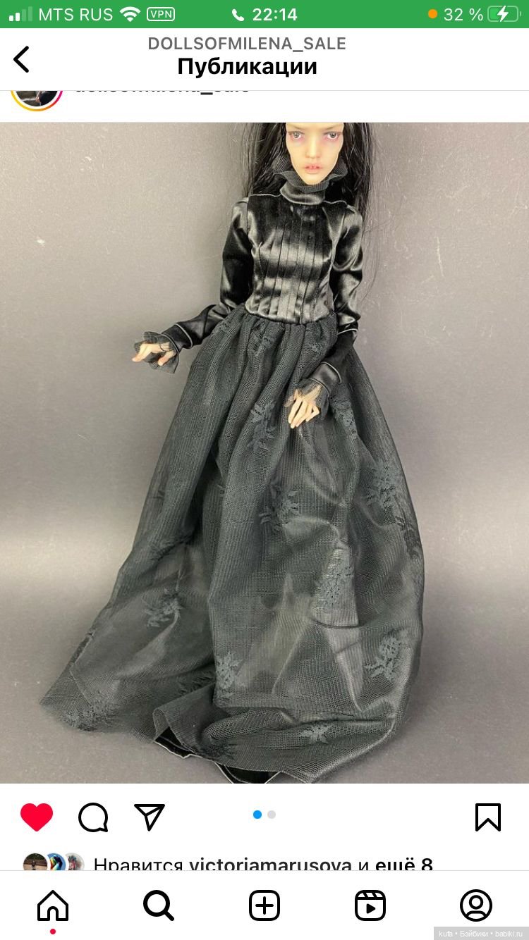 Платье на формат 1/3 — Одежда для BJD (фото 8)