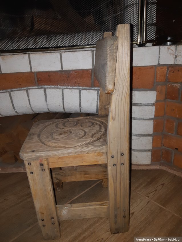 Стул дерево для антикварных кукол