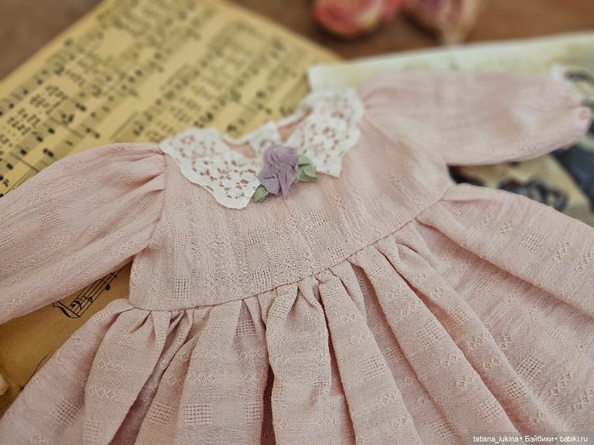Платье для антикварной куклы на рост 57см (фото 6)