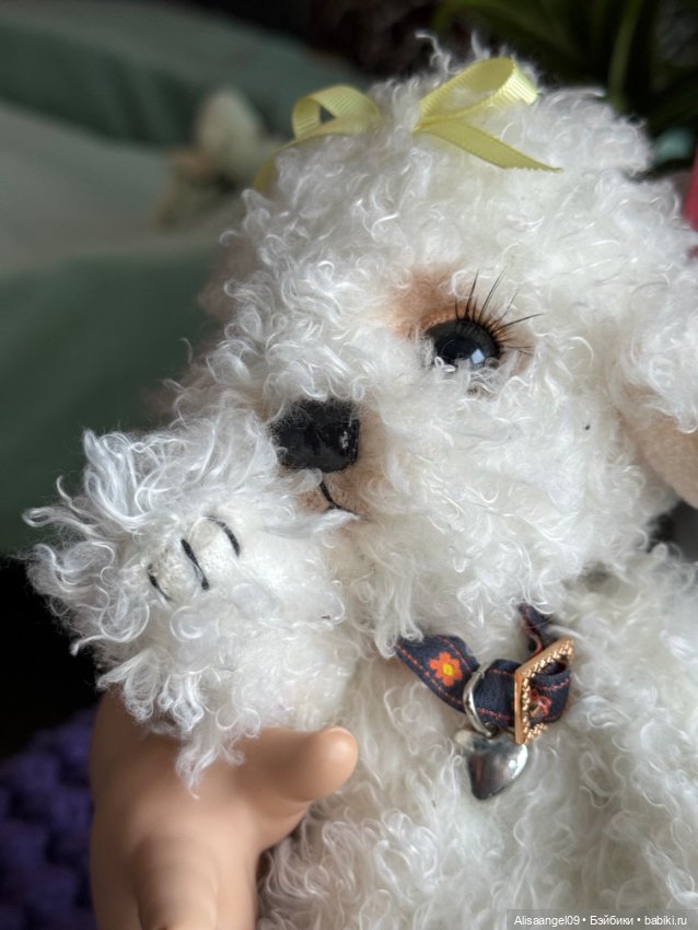 Милый белый щеночек — Авторские игрушки (фото 2)