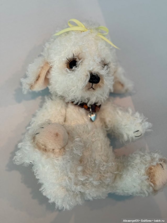 Милый белый щеночек — Авторские игрушки (фото 8)
