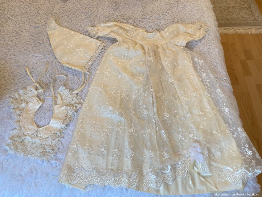 Крестильный наряд для большой куклы