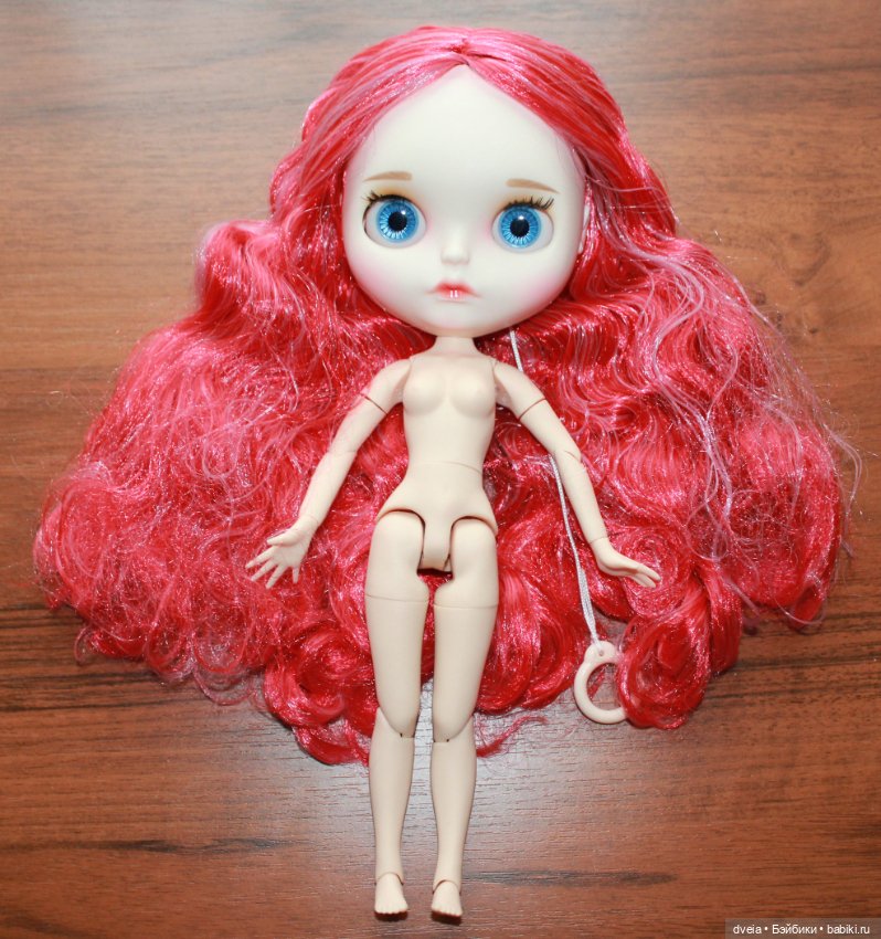 Кукла Блайз (Blythe) ТБЛ, без челки, красно-розовые волосы