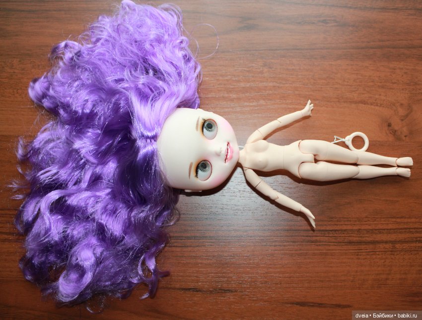 Кукла Блайз (Blythe) ТБЛ, скнтон normal, сиреневые волосы, с зубками (фото 8)