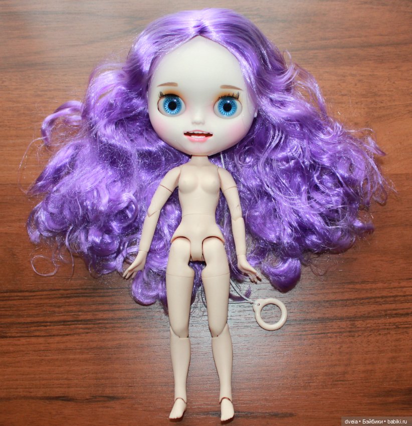 Кукла Блайз (Blythe) ТБЛ, скнтон normal, сиреневые волосы, с зубками (фото 2)