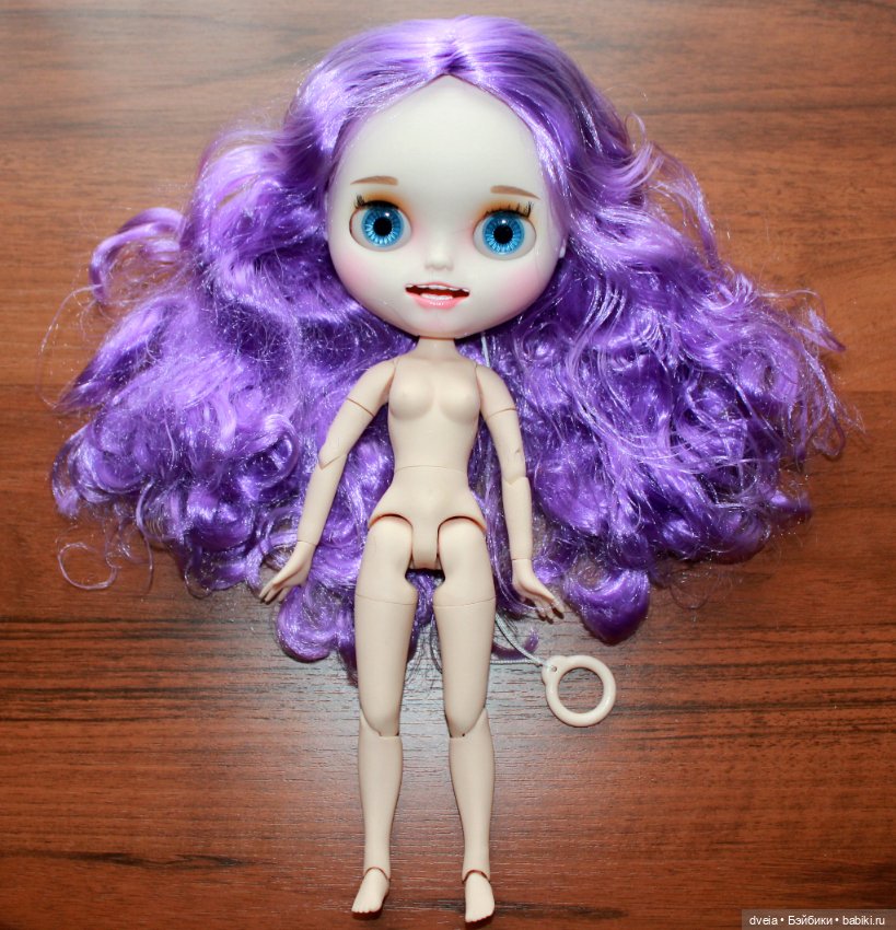 Кукла Блайз (Blythe) ТБЛ, скнтон normal, сиреневые волосы, с зубками