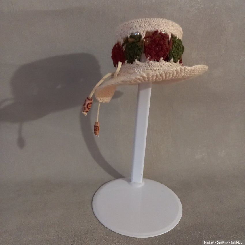 Ажурная шляпа для bjd 1/4 (фото 4)