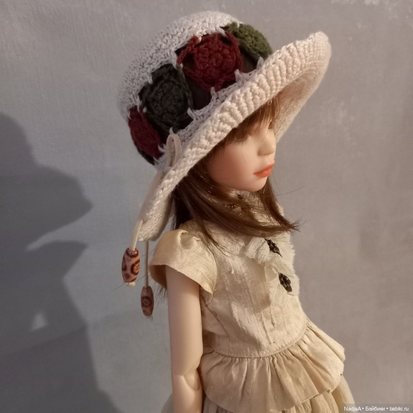 Ажурная шляпа для bjd 1/4 (фото 5)