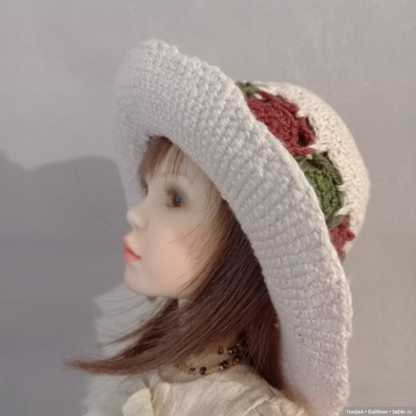 Ажурная шляпа для bjd 1/4 (фото 6)