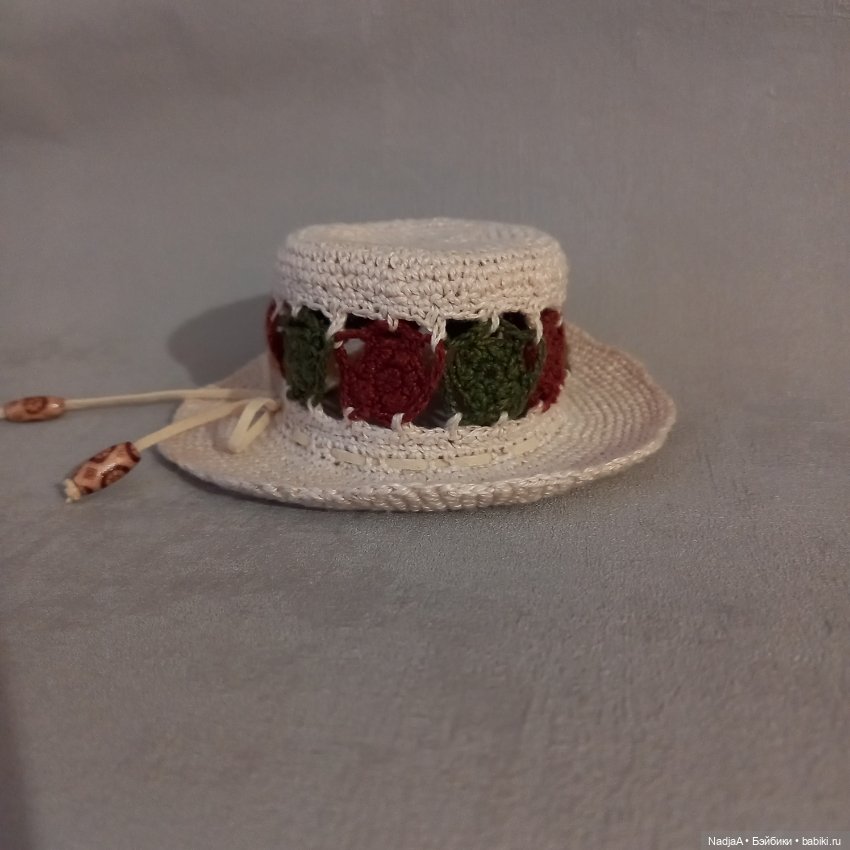 Ажурная шляпа для bjd 1/4