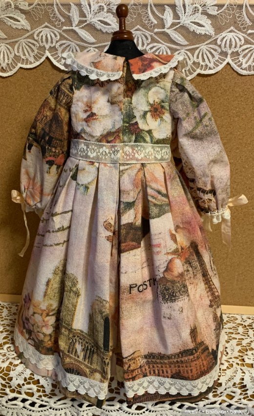 Романтичное платье для большой куклы (фото 2)