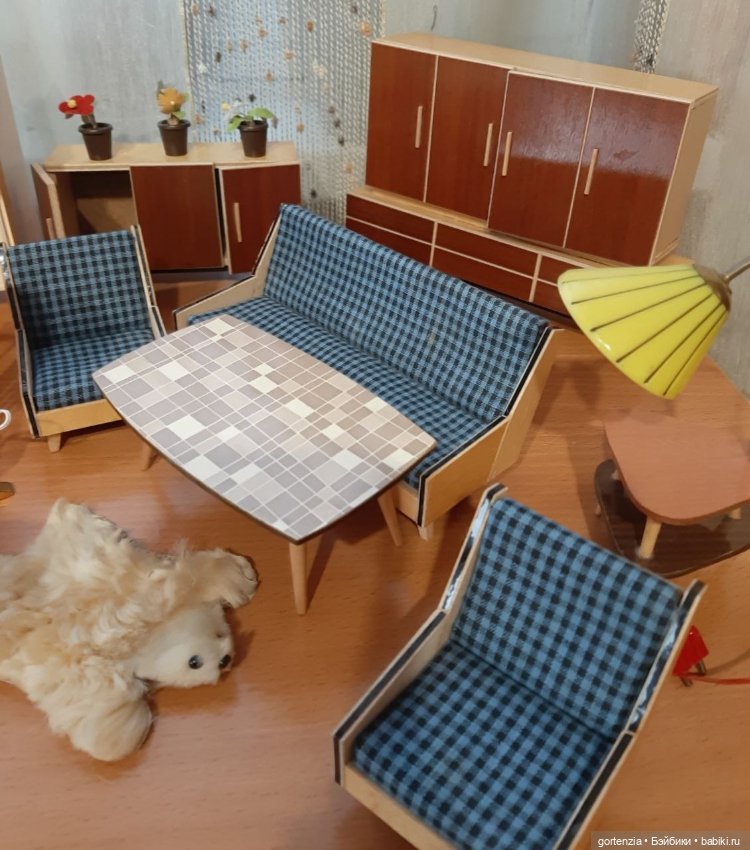 Мебель для кукол 1/12, примерно 12-15 см. Гостиная+ спальня (фото 5)