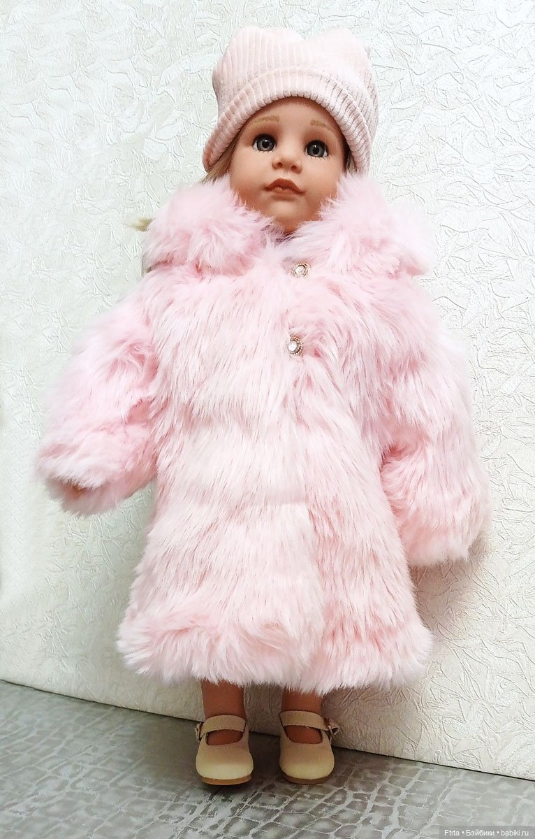 Розовая шубка для кукол Готц (фото 6)