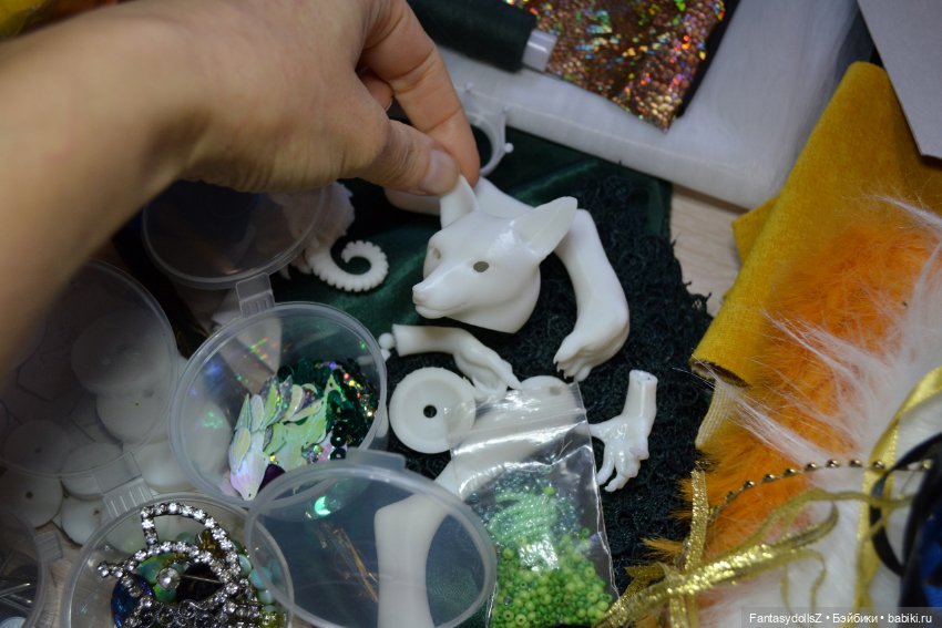 Набор для самостоятельного создания куклы антро лиса Марлиса (фото 3)