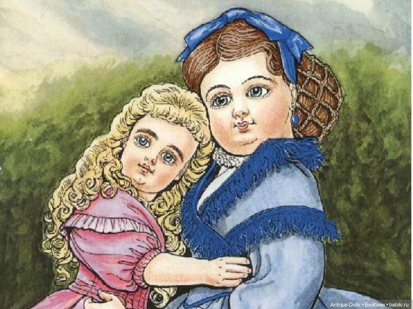 Книжка - раскраска Antique Dolls