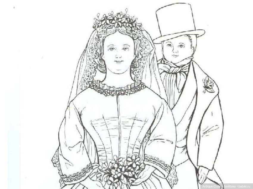 Книжка - раскраска Antique Dolls (фото 4)