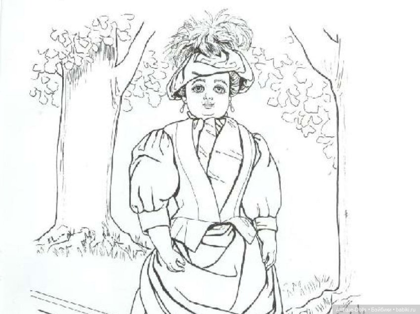 Книжка - раскраска Antique Dolls (фото 7)