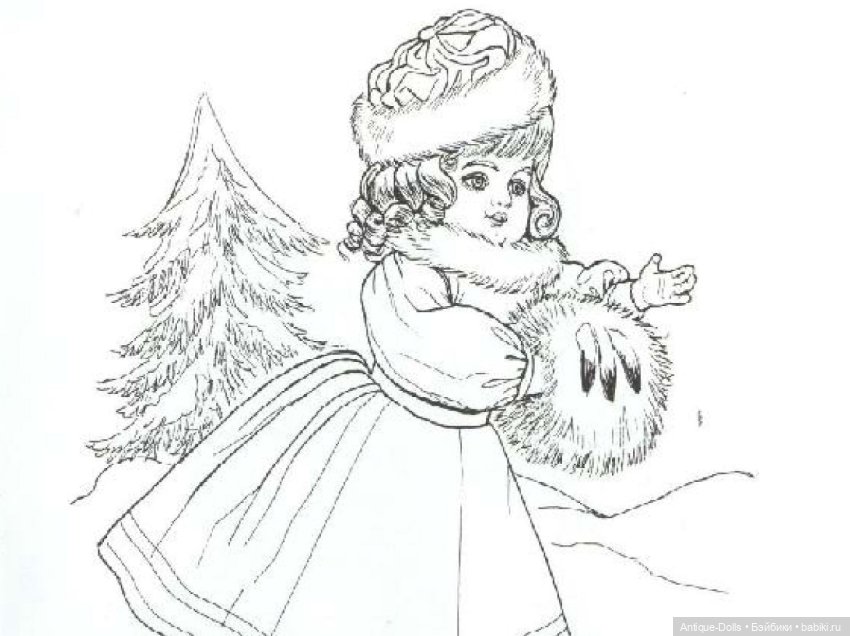 Книжка - раскраска Antique Dolls (фото 9)