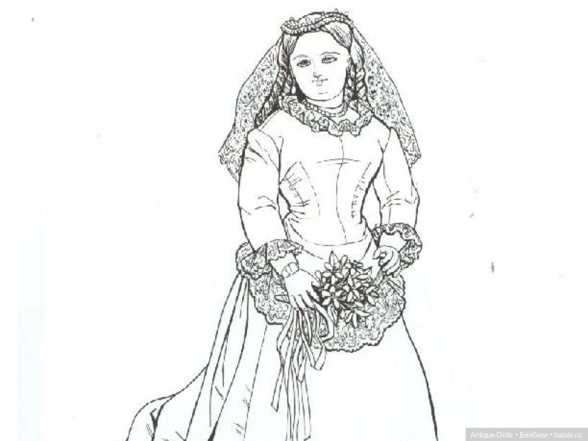Книжка - раскраска Antique Dolls (фото 6)