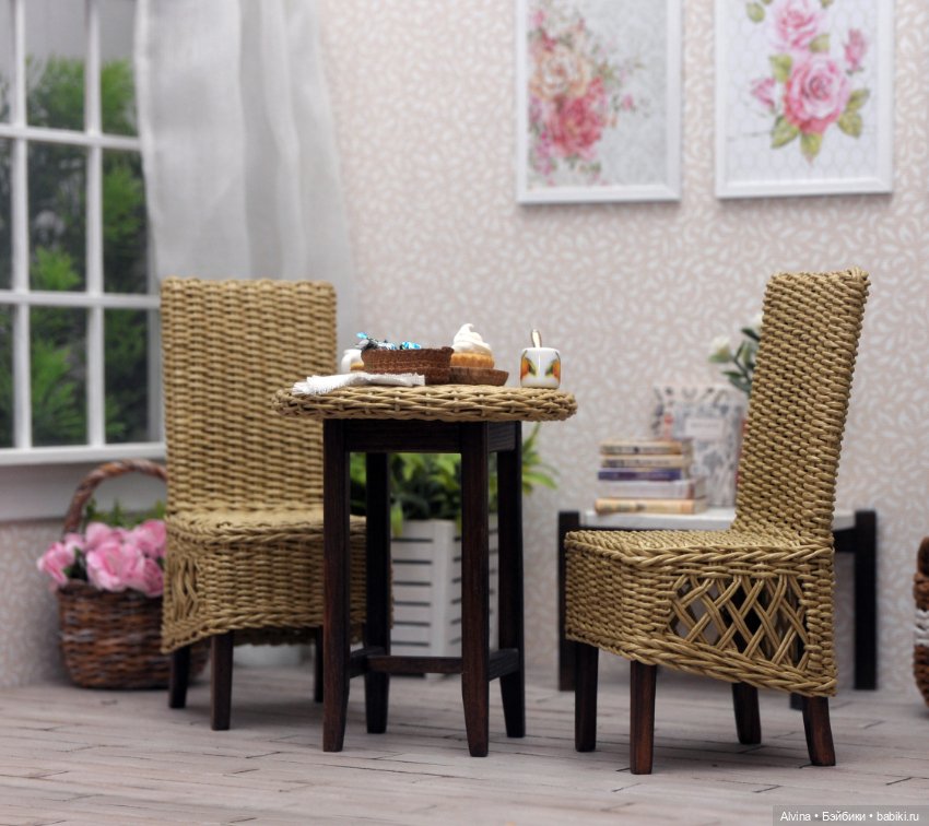 Комплект плетённой мебели (фото 6)