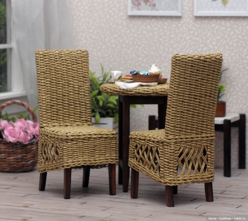 Комплект плетённой мебели (фото 7)