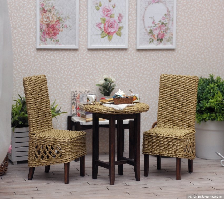 Комплект плетённой мебели (фото 5)