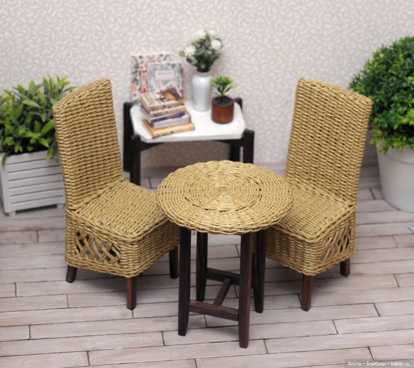 Комплект плетённой мебели (фото 8)