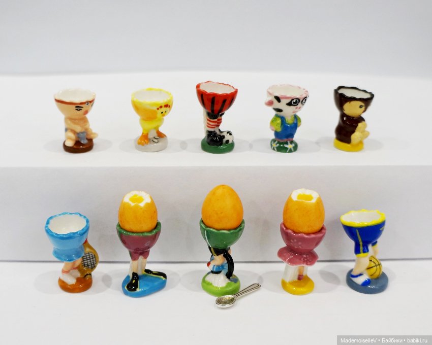 Подставки под яички. Французская фарфоровая миниатюра (фото 6)