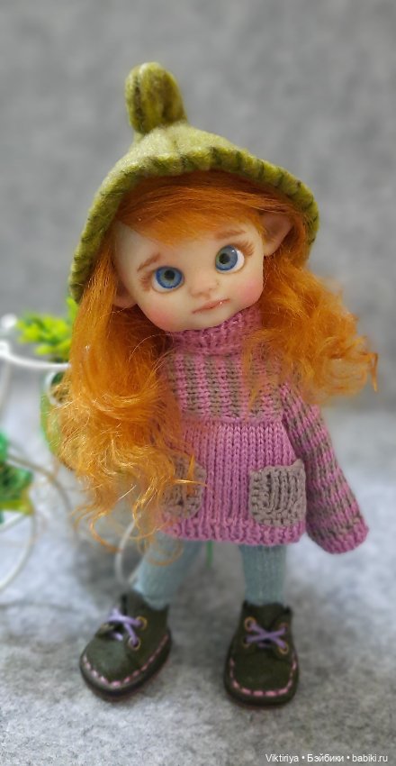 Эльфочка. Куколка на шарнирном теле (фото 5)