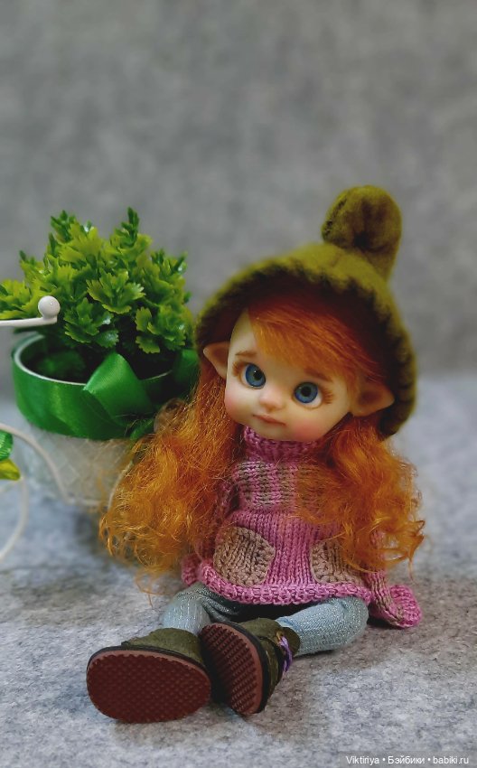 Эльфочка. Куколка на шарнирном теле (фото 4)