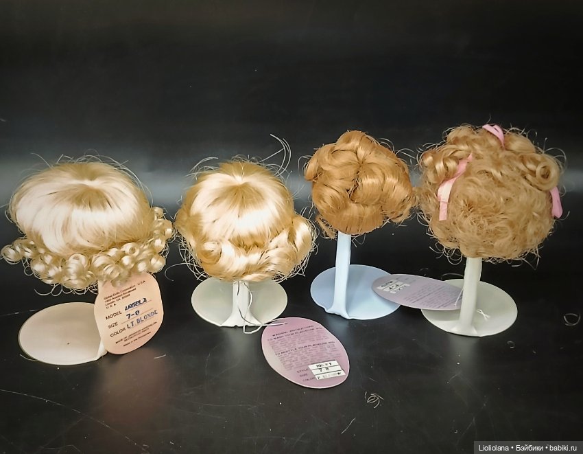 Винтажные парики для кукол Блонд Размер 7 "-8" (фото 4)