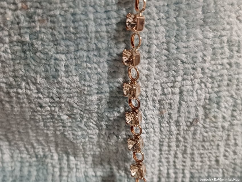 Цепочка из элементов Сваровски для изготовления кукольных аксессуаров/одежды/обуви (фото 4)