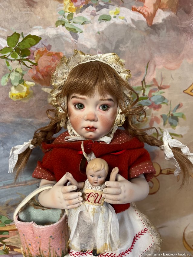 Очаровательная OOAK Beatrice Perini Красная Шапочка рост 40 см (фото 7)